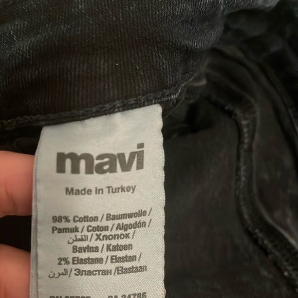 Mavi Ada Mid Rise Distressed Dark Blue Wash  Boyfriend Jeans 24X27 - Picture 2 of 13